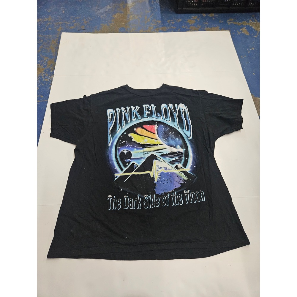 Pink Floyd The Dark Side of the Moon Graphic T-Shirt Black Rock Band Tee XL